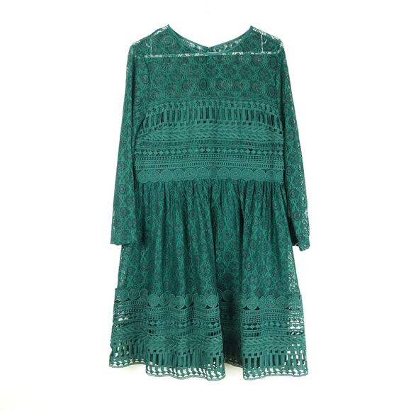 Asos Dress Womens SZ 14 Holiday Party Lace Fairy Whimsical Wedding Guest Modest - Picture 1 of 9